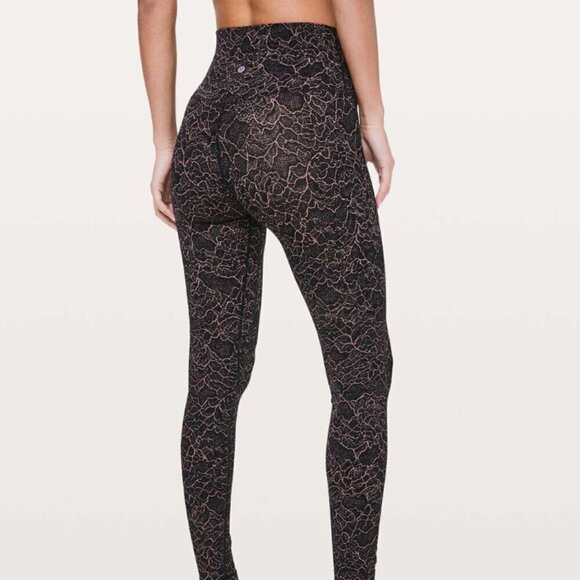 Lululemon Align Pant *Full Length Lacescape Spanish Rose Black - Picture 5 of 5
